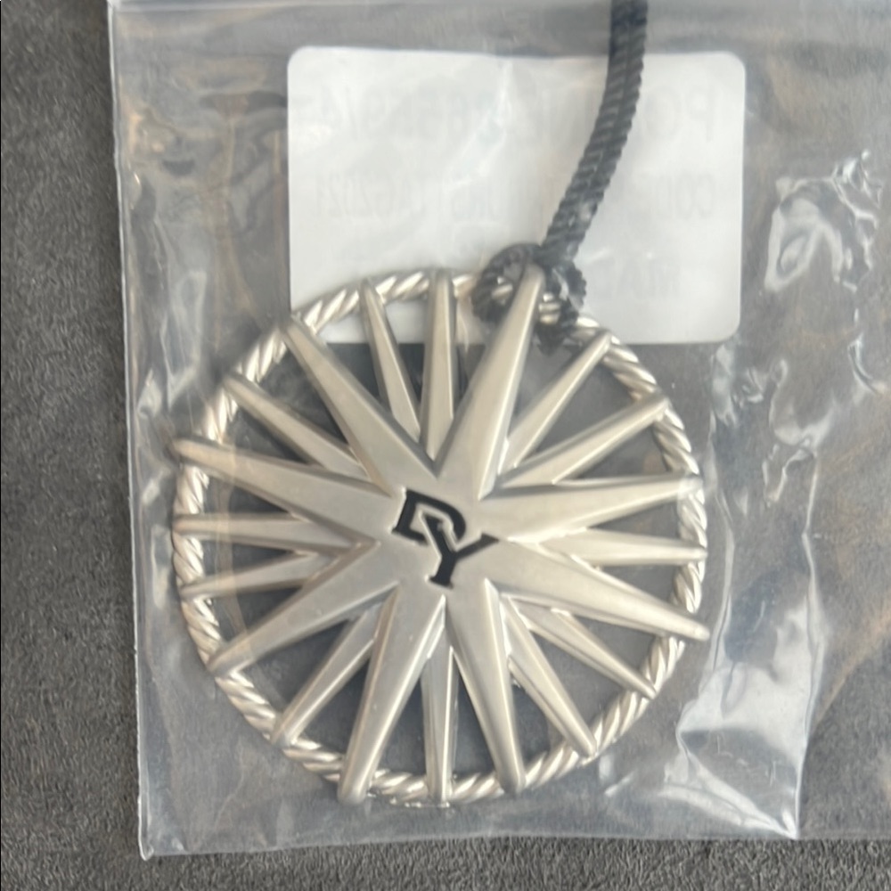 New Get 3 David Yurman Silver Starburst Pendants/Ornaments/Gift Tag/Jewelry - Picture 3 of 7